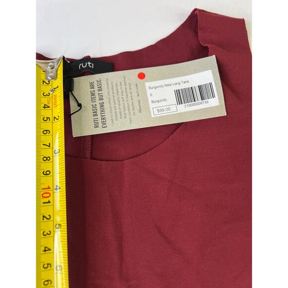 Designer RUTI Burgundy Nola Long tank Size 4 (Ruti Size 0) NWT - Picture 15 of 15